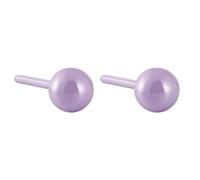 PAMTIER Ceramic Stud Earrings for Women Men Colorful Lightweight Multicolor Geometric Small Ball Square Round Triangle Porcelain Stainless Steel Jewelry Ball-Purple