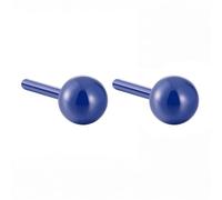 PAMTIER Ceramic Stud Earrings for Women Men Colorful Lightweight Multicolor Geometric Small Ball Square Round Triangle Porcelain Stainless Steel Jewelry Ball-Blue