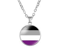 PAMTIER Colorful Pendant Necklace for Women Stainless Steel Friendship Gay Pride Accessories LGBT Circle Rainbow Jewelry Type 3