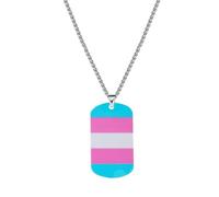 PAMTIER Colorful Pendant Necklace for Women Stainless Steel Friendship Gay Pride Accessories LGBT Square Rainbow Jewelry Type 2