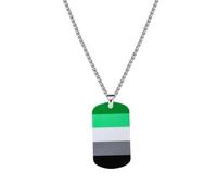 PAMTIER Colorful Pendant Necklace for Women Stainless Steel Friendship Gay Pride Accessories LGBT Square Rainbow Jewelry Type 3