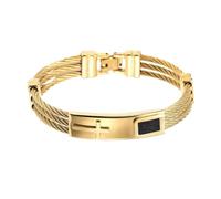 PAMTIER Cross Bracelet for Men Cable Bangle Adjustable Stainless Steel Dainty Simple Cool Personalised Statement Unique Faith Jewellery Style 4