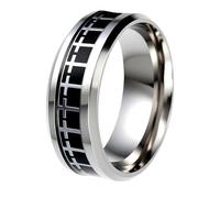 PAMTIER Cross Rings For Women Men Couples Stainless Steel Silver Gold Plated Colourful 8MM Personalised Unique Cool Faith Dainty Jewellery Style 2 Size L 1/2