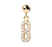 PAMTIER Custom Necklace for Women DIY Lucky Number Month Birth Date Dainty Gold Plated Small Pendant Stainless Steel Personalised Statement Cute Jewellery Number 8