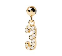 PAMTIER Custom Necklace for Women DIY Lucky Number Month Birth Date Dainty Gold Plated Small Pendant Stainless Steel Personalised Statement Cute Jewellery Number 3