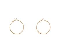 PAMTIER Hoop Earrings for Women Big Gold/Silver Plated Statement Stainless Steel Personalised Exaggerated Simple Huggie Post Large Round JewelleryGold 30mm