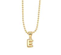 PAMTIER Initial Necklaces for Women A-Z Pendant Gold Plated Simple Stainless Steel Delicate Alphabet Chain Cute Letter Jewellery Gold Letter E
