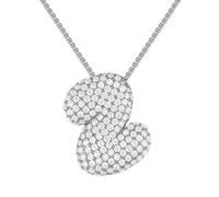 PAMTIER Initial Necklaces for Women A-Z Pendant Gold/Silver Plated Cubic Zirconia Stainless Steel Chunky Chain Delicate Alphabet Chain Letter Jewellery Silver Letter Z
