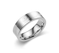 PAMTIER Men's Stainless Steel Premium Luxury Fu Character Ring Silver Size L 1/2