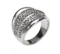 PAMTIER Men's Stainless Steel Temperament Elegant Light Luxury Personality Trend Ring Silver Size L 1/2
