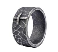 PAMTIER Men's Vintage Stainless Steel Ring Faith Hope Cross Ring High Polished Thumb Ring Band Punk Biker Retro Silver Size Z+5