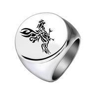 PAMTIER Women Men Stainless Steel Rooster Ring Classical Simple Plain Roosters Chinese Zodiac Sign Rings Statement Rings Jewelry Gifts, metal, metal