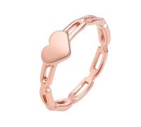 PAMTIER Women Stainless Steel Love Heart Ring Simple Minimalist Heart Finger Rings Wedding Engagement Statement Jewelry