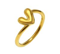 PAMTIER Women's Diagonal Love Heart Promise Ring | Stainless Steel Heart Shaped Love Eternity Rings for Her,Statement Gift for Anniversary or Birthday