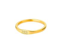 PAMTIER Women's Stainless Steel Angel Number 222 Ring Gold Dainty Personalized Numerology Signet Ring for Her Size U
