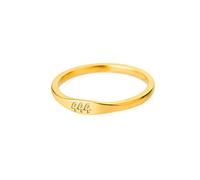 PAMTIER Womens Stainless Steel Angel Number 444 Ring Gold Dainty Personalized Numerology Signet Ring for Her Size P 1/2