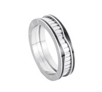 PAMTIER Women's Stainless Steel Classic Retro Trend Piano Keys Musical Symbols Ring Gold Size L 1/2