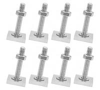 Pamtns Stainless Steel Bolt 8 Pieces M6 T-Slot Groove T Screw Groove Clamp Attachment Tools Bolts Screws T-Track Adapter Roof Box T Rail Screw Clamp Stainless Steel for Groove Adapter
