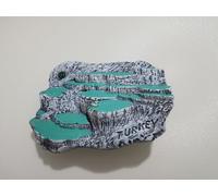 Pamukkale 3D Fridge Magnet - Turkey Travel Souvenir Featuring White Travertine Thermal Terraces - Hand-Painted Resin Magnet UNESCO World Heritage Gift for Travelers & Collectors (Pamukkale Turkey)