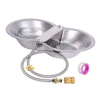 PAMUNULA Automatic Dog Waterer Outdoor 2 Gallon Large Stainless Steel Water Bowl Dispenser Auto Fill Livestock Water Trough for Dogs Cats Chicken Horse Farm Animal