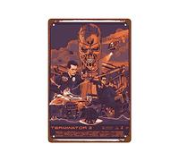 PAMVINT Terminator Man Cave Decor wall artTerminator：2 Judgment Day room decor Metal Wall Tin Sign Retro Gift Vintage Decorations 8"x12"