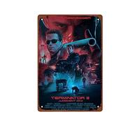PAMVINT Terminatorwall art Metal Wall Tin Sign Terminator：2 Judgment Day room decor Retro Gift Man Cave Decor Vintage Decorations 8"x12"