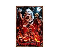 PAMVINT Terrifier 2 Metal Wall Tin Sign wall art Horror Movie room decor Man Cave Decor Retro Gift Vintage Decorations 8"x12"