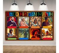 Pan African American Backdrop & Banner - Black History Month Decorations & Supplies for Party