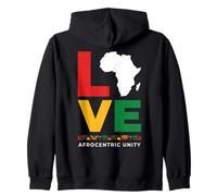 Pan-African Love & Afrocentric Unity Zip Hoodie