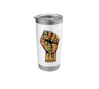 Pan-African Power Fist Black History Month Juneteenth Unity Stainless Steel Insulated Tumbler
