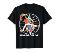 Pan Am Bermuda Scooter with Logo Illustration Retro Travel T-Shirt