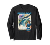 Pan Am Touring the Transatlantic Retro Flight Advertisement Long Sleeve T-Shirt