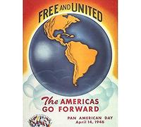 Pan American Union Day 1946 Continents Advert Art Print Canvas Premium Wall Decor Poster Mural