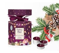 Pan Aroma 20 Christmas Scented Tea Light Candle Cracker Festive Cheer Mulled Wine Scented Tea Light Candles