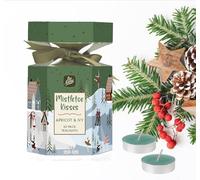 Pan Aroma 20 Christmas Scented Tea Light Candles Cracker Mistletoe Kisses Apricot & Ivy Scented Tea Light Candles