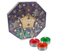 Pan Aroma Christmas Advent Calendar with 24 Scented Tea Lights - Stars
