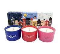 Pan Aroma Christmas Candle Set | Xmas Eve, Christmas Day, Boxing Day Scented Candles | 3 Festive Scents - Mandarin & Myrrh, Apple & Cinnamon, Mulled Wine | Gifts for Women - Stocking Fillers (3 Pack)