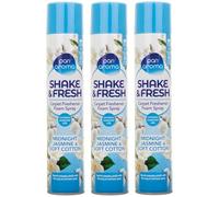 Pan Aroma Midnight Jasmine & Soft Cotton Carpet Freshener Shake & Fresh Foam Spray 500ml Quick-Drying No-Vac Formula with Essential Oils for Long-Lasting Odour Neutralising on Carpets & Upholstery x3