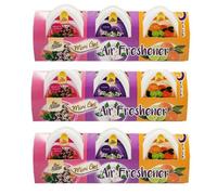 Pan Aroma Mini Gel Air Freshener Bergamot, Jasmine, Hsuckle 3Pk X 3