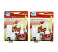 Pan Aroma Plug Air Freshener Apple + Cinnamon 1Pk X 2