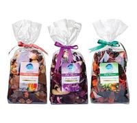 Pan Aroma Pot Pourri Gift Set - 3 x 180g Decorative Scented Botanicals (Cashmere & Apricot, Pink Orchid & Mediterranean Orchard) - Home Fragrance & Gift Set