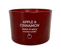 Pan Aroma Red Decorative Holder & Scented Candle, Apple & Cinnamon, 85G