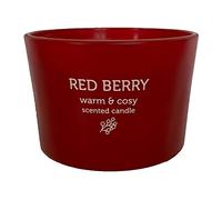 PAN AROMA® RED Decorative Holder & Scented Candle, RED Berry, 85g