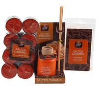 Pan Aroma Salted Caramel Fragrance Diffuser, Melts, Incense, Candles 3 Piece Gift Set