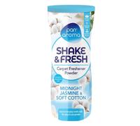 Pan Aroma Shake & Fresh Carpet Freshener Powder Midnight Jasmine & Soft Cotton 500g