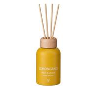 Pan Aroma Small Reed Diffuser - Lemongrass Scented Home Fragrance Oil - Home Air Freshener - Scented Diffuser with Sticks - Home Fragrance for Bedroom Bathroom Living Room, Home & Office Decor 50ml