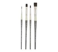 Pan Art 4-Piece Synthetic Brush Set No. 01-08 for Mixed Media
