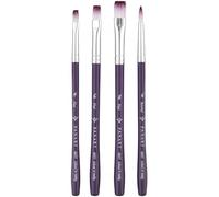Pan Art 4-Piece Synthetic Brush Set No. 04-08 for Watercolour & Gouache