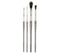 Pan Art Synthetic Brush Set No.00-04 - Allround - 4 Piece Art Supply