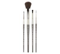 Pan Art 4-Piece Synthetic Fibre Brush Set No. 00-06 for Mixed Media